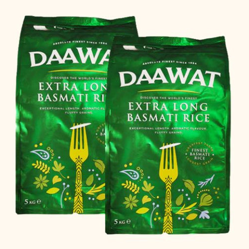 Daawat Extra Long Basmati Rice (Bundle of 2 x 5kg) - 10kg