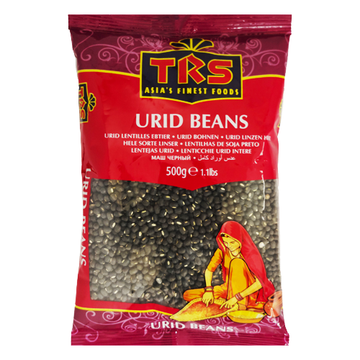 TRS Urad Dal Whole With Skin / Urid Beans (500g) - Damaged Packaging