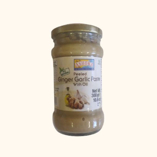 Peeled Ginger Garlic Paste in Oil 	6 X 300 G 		ASHOKA