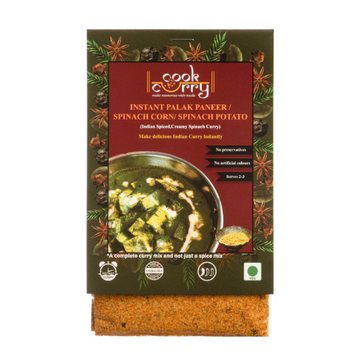 Cook Curry Instant Palak Paneer / Spinach Corn / Spinach Potato Curry Mix (35g)
