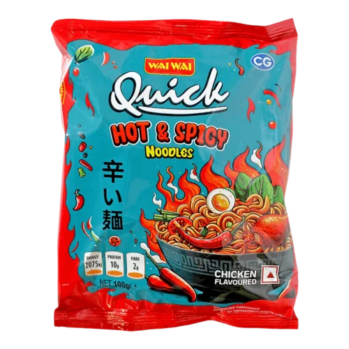 WAI WAI HOT & SPICY 100G